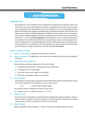 Electrostatics Notes