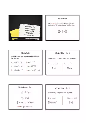 Differentiation and Integration - Chain Rule