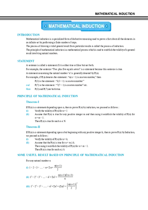 Mathematical Induction Notes
