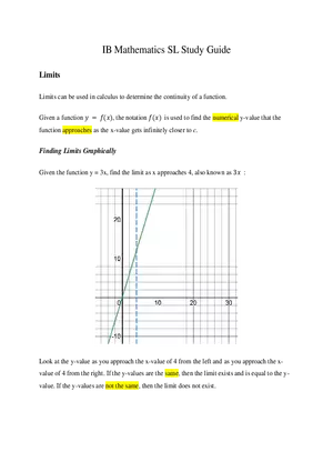 IB Mathematics SL Study Guide