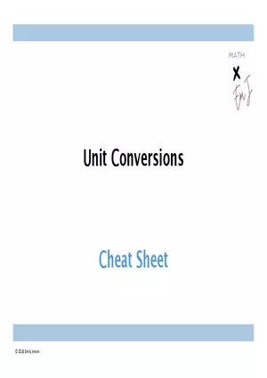 Conversions Cheat Sheet