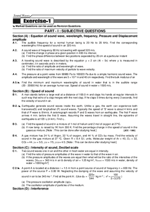 Sound Waves Exercise -1