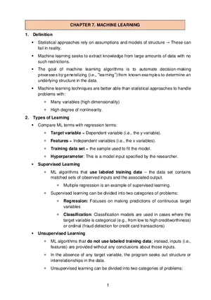 Chapter 07-08: Machine Learning and Big Data