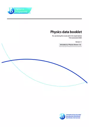 Physics Data Booklet