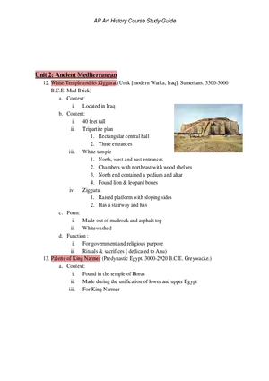 AP Art History Unit 2 Ancient Mediterranean