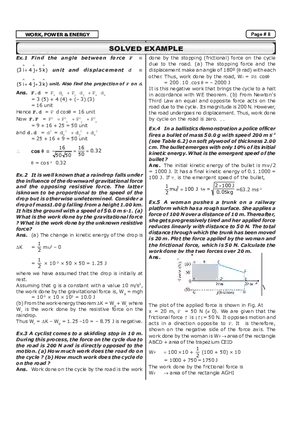 Work, Power & Energy Solved Problems