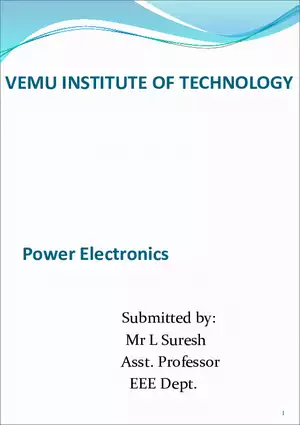 Power Electronics - Study Notes