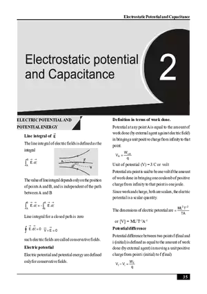 Electrostatic Potential and Capacitance