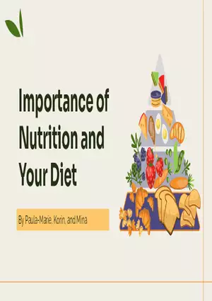 Importance of Nutrition and Your Diet
