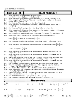 Areas of Bounded Regions Exercise - II