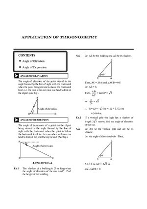 Application of Trigonometry