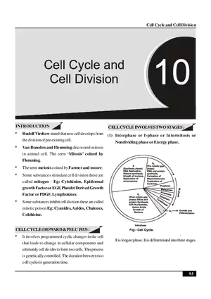 Cell Cycle and Cell Division Notes