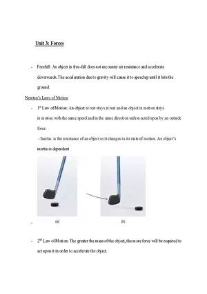 Physics Review Unit 3 Forces