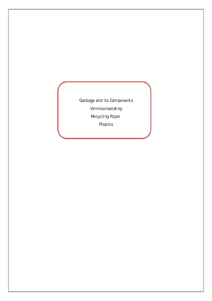 Garbage and its Components