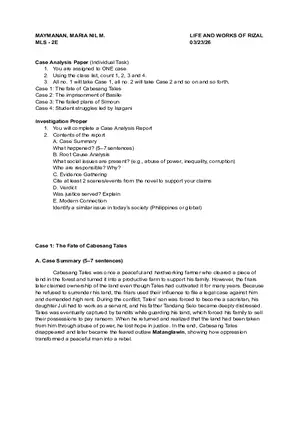 Life And Works Of Rizal