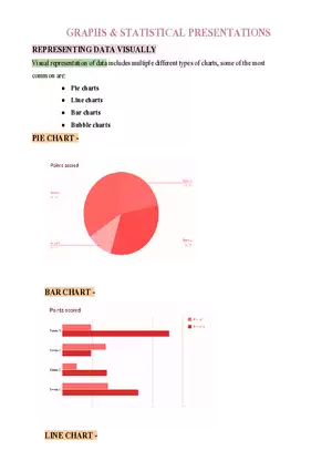 Statistics Graphs and Statistical Presentations