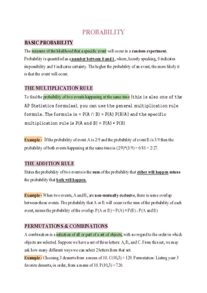 Statistics Probability