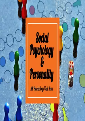 Unit 4 Social Psych & Personality 2025