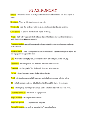 3.2 Astronomy