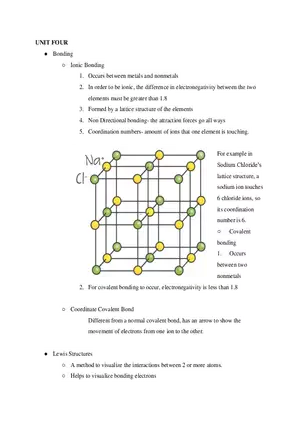 IB SL Chemistry Unit 4
