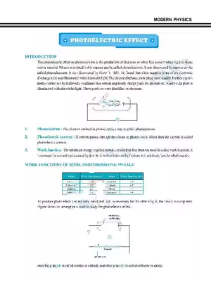 Modern Physics Photoelectric Effect