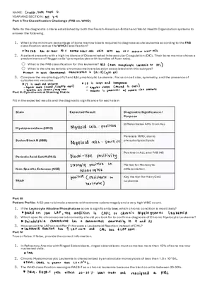 Part I: The Classification Challenge (FAB vs. WHO)