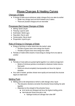 U7 Phase Changes & Heating Curves Notes