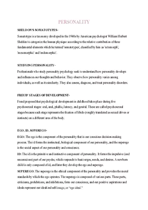 Psychology  8. Personality