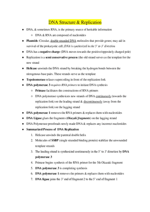 AP Biology DNA Structure & Replication