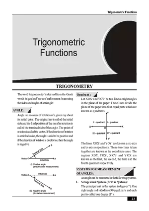 Trigonometric Functions