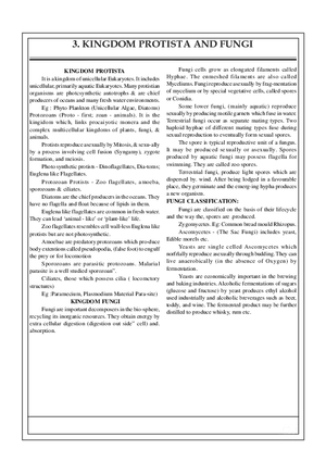 3. Kingdom Protista and Fungi