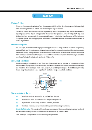 Modern Physics X - Ray