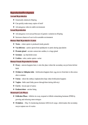 Test Guide Unit 7 Reproduction Development