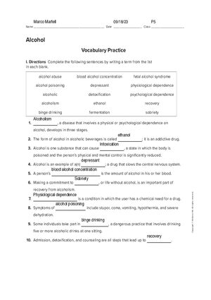 GH 21.0 Vocabulary Practice