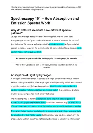 Spectroscopy 101 – How Absorption and Emission Spectra Work