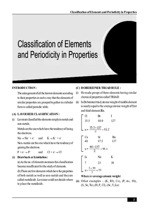 Classification of Elements and Periodicity in Properties