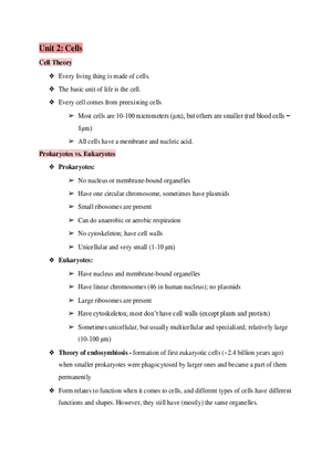 Test Guide Unit 2 Cells