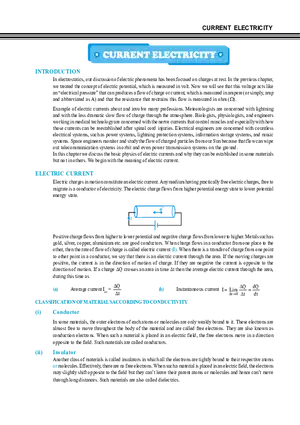 Current Electricity Notes