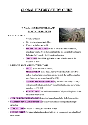 Global History Study Guide