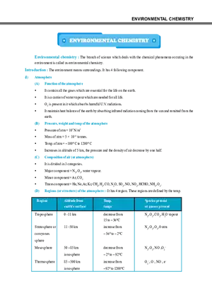 Environmental Chemistry