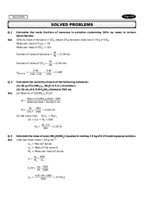 Solution Solved Problems