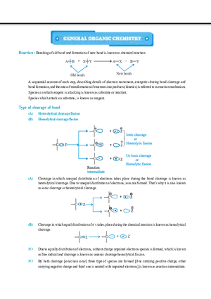 General Organic Chemistry Notes