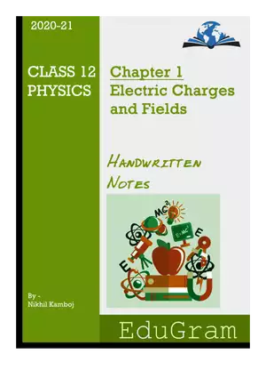 Chapter 1: Electric Charges and Fields