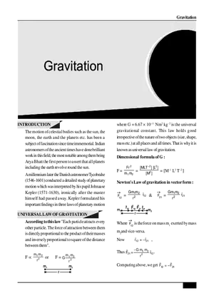 Gravitation Study Guide
