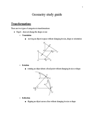 Geometry Study Guide