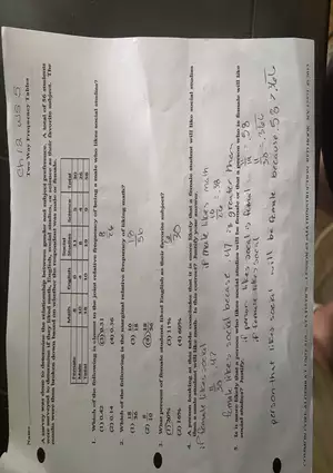 Two Way Frequency Tables