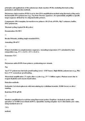 Polymerase Chain Reaction (PCR)