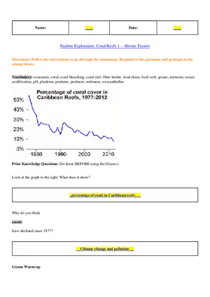 Day 67 & 68 Coral Reef Gizmo