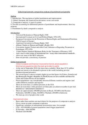 Global Imprisonment: Comparative Analyses of Punishment and Penality