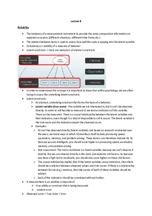 Lecture 8 - Reliability